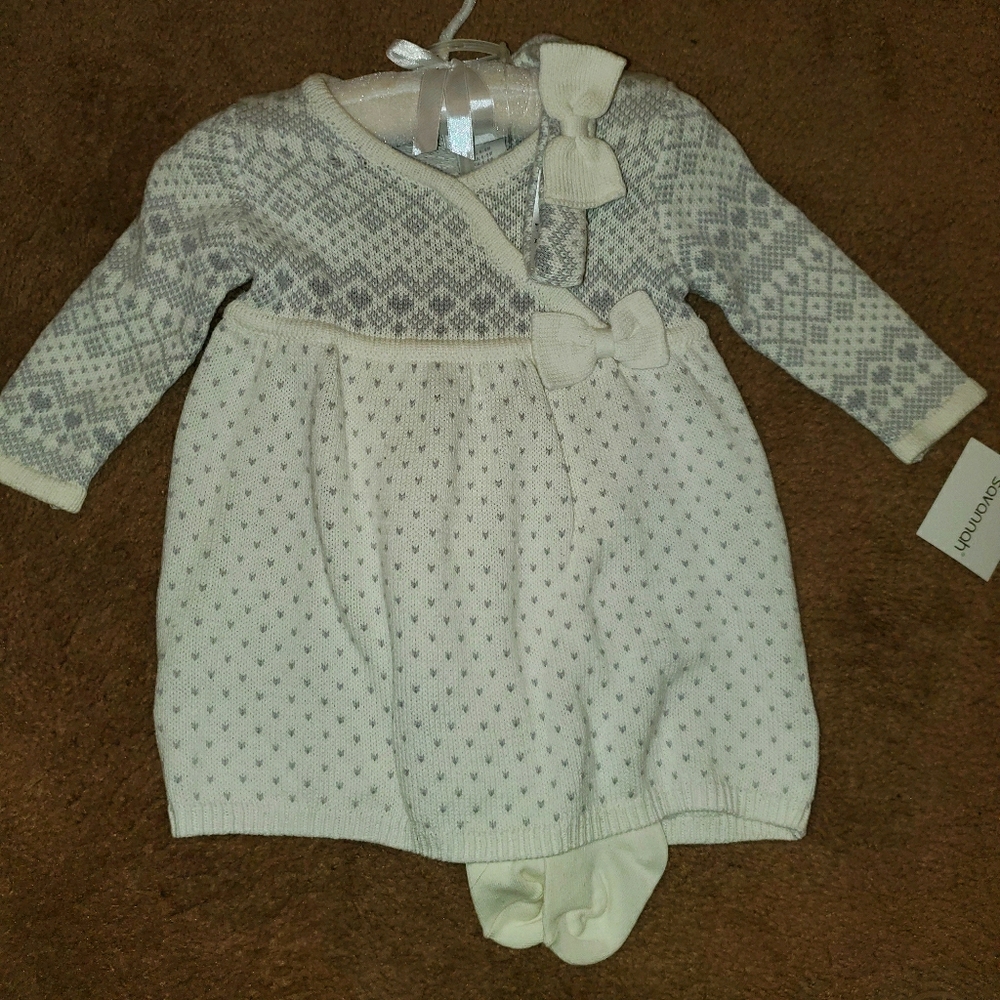 Brand new girls 3pc sweater dress